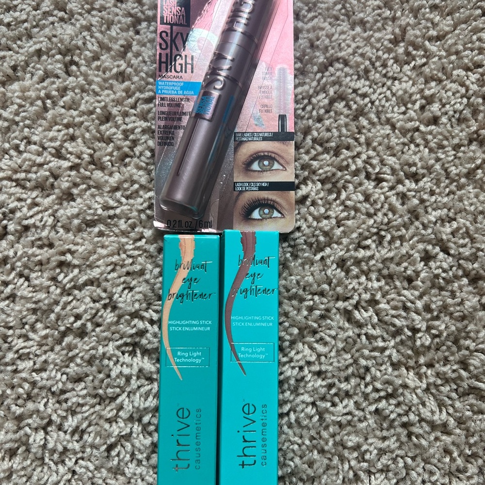 Thrive Eye Brightener and Maybelline Mascara Set